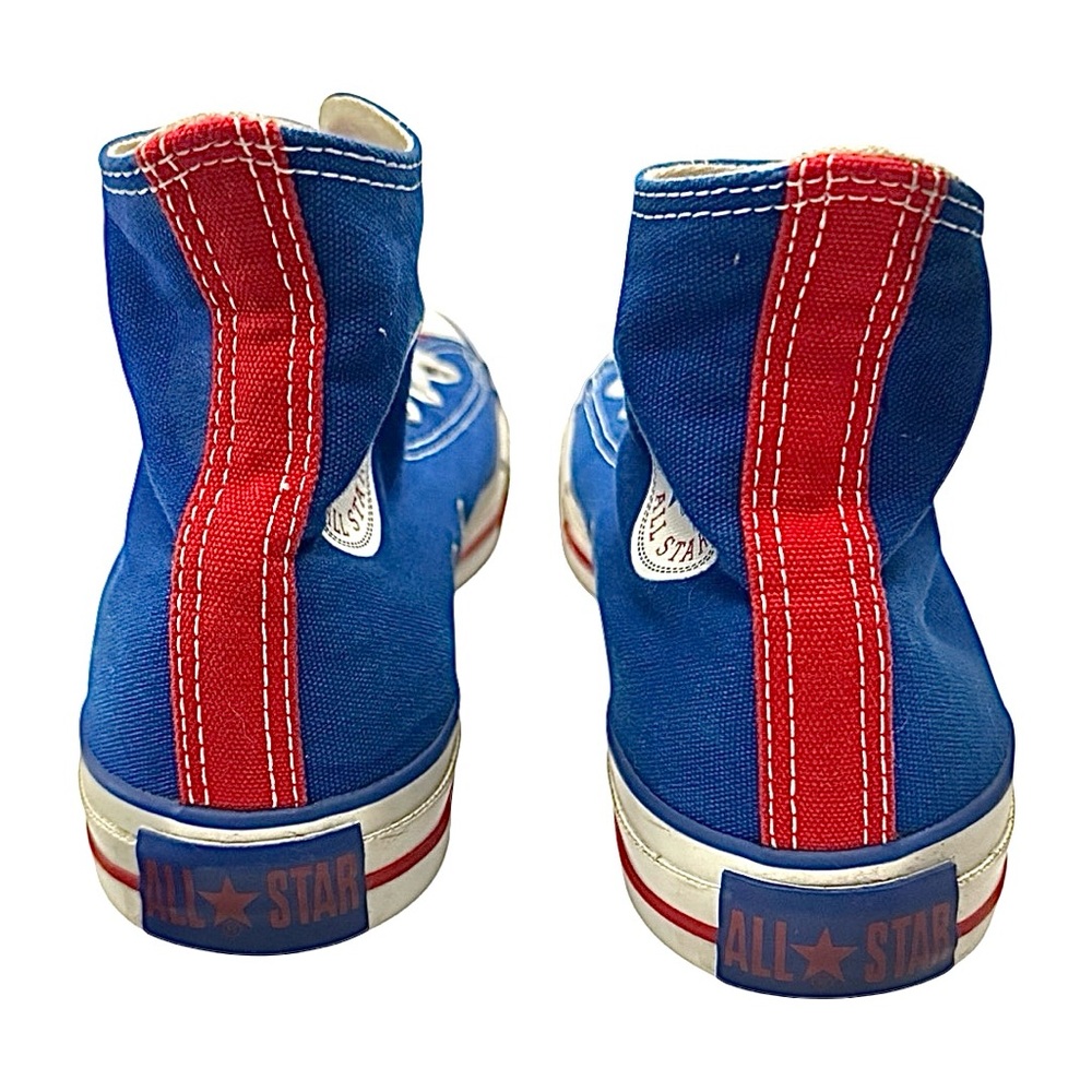 Converse Chuck Taylor Red White Blue Hi Top Sneakers Women’s 8 Pre-Owned - Picture 3 of 8